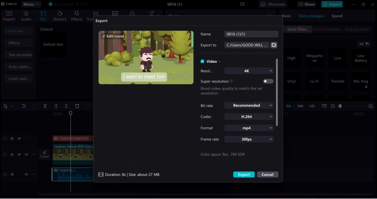 Giao diện hiển thị cách tạo video hoạt hình bằng VEED.io