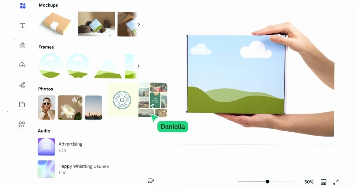 Giao diện Photoshop với các lớp Smart Object để chỉnh sửa mockup