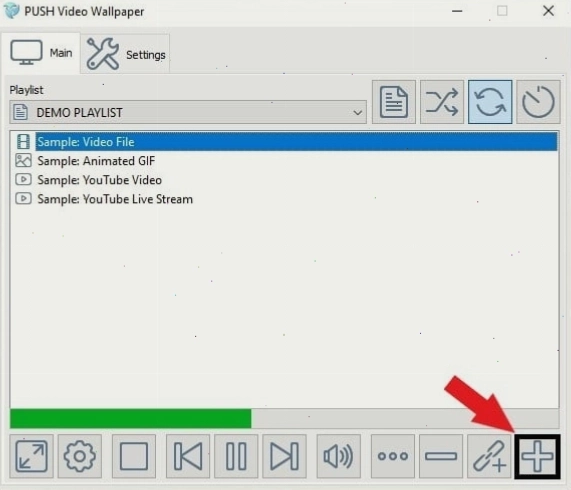 Giao diện PUSH Video Wallpaper cho phép chọn video làm hình nền