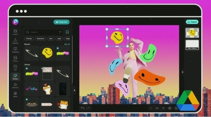 Giao diện ứng dụng Picsart để làm video ảnh