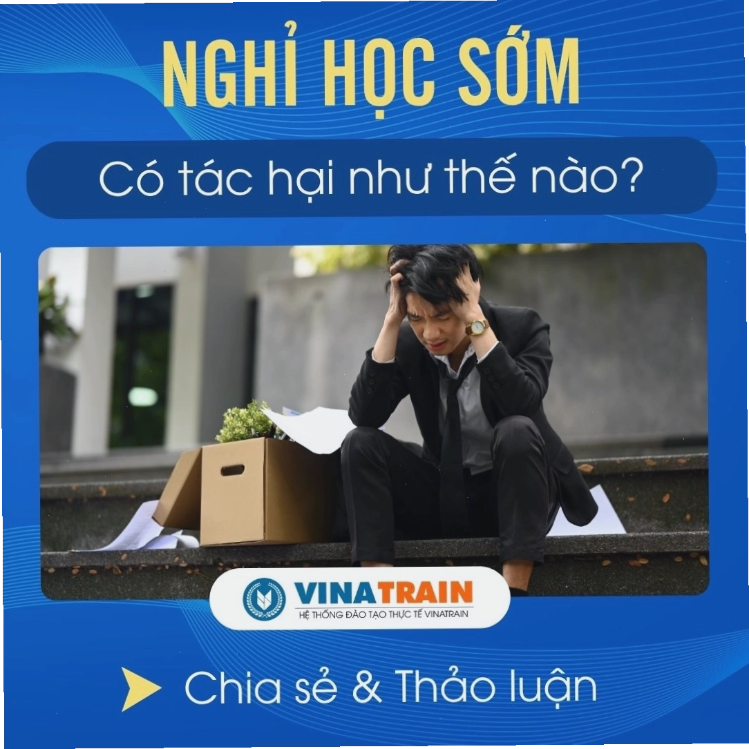 Hình ảnh minh họa tác hại của việc nghỉ học sớm, cho thấy sự hối tiếc