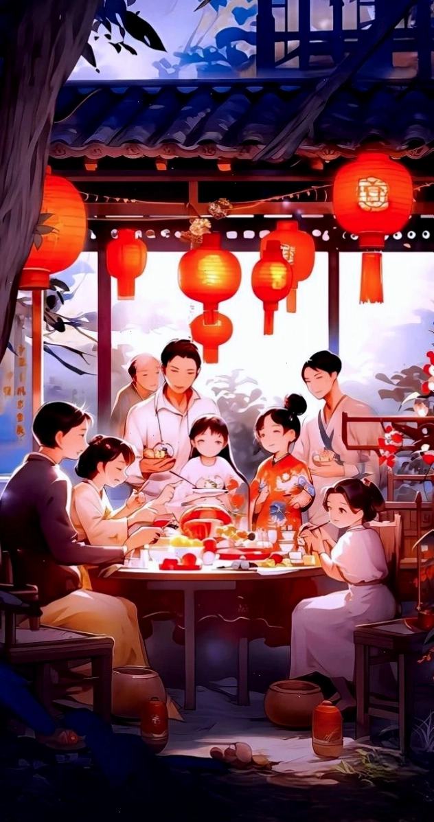 Hình ảnh Tết đẹp với đèn lồng