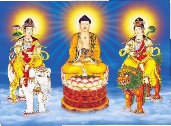 Hình ảnh Văn Thù Bồ Tát và Phổ Hiền Bồ Tát