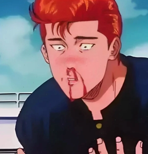 Hình anime meme chảy máu mũi