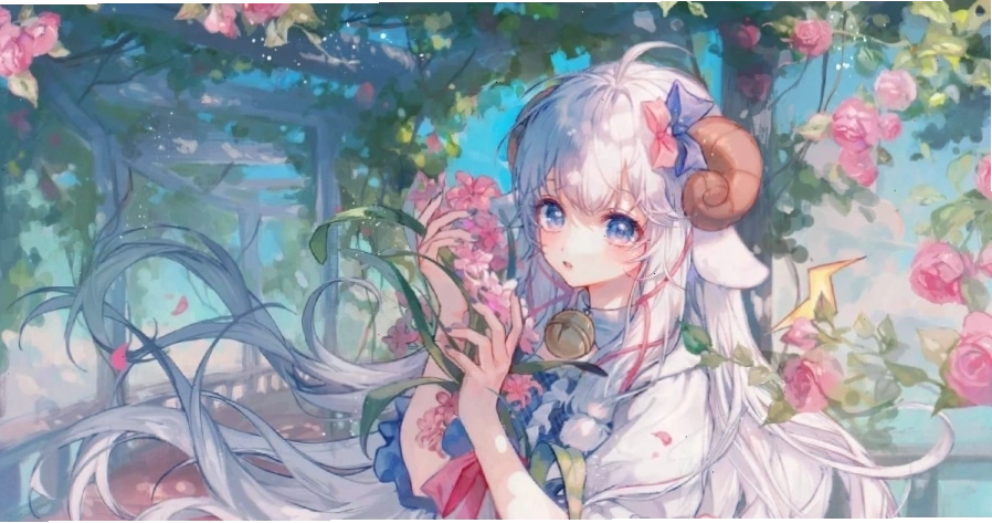 Hình nền máy tính Anime với nhân vật nữ dễ thương