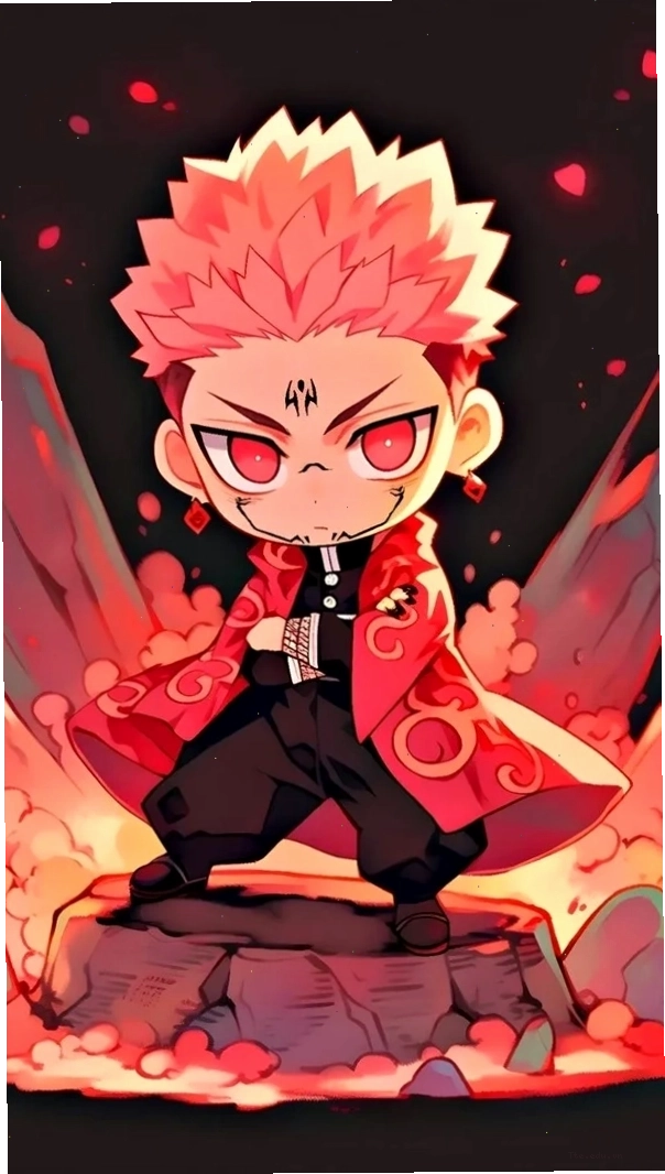 Hình nền Sukuna chibi cute, làm mới không gian làm việc hoặc giải trí