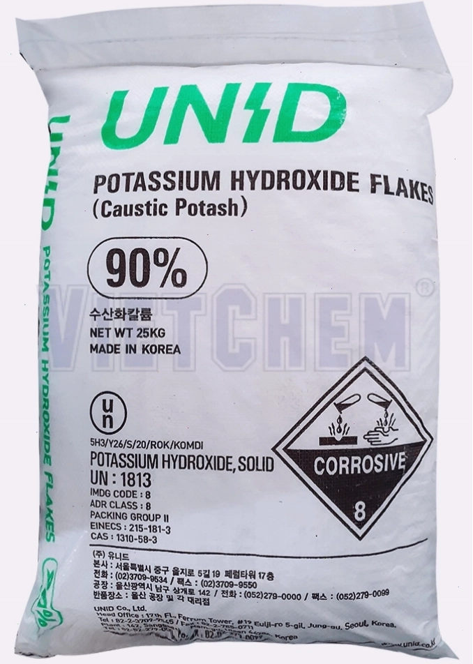Hóa chất Potassium hydroxide KOH 90%, Hàn Quốc
