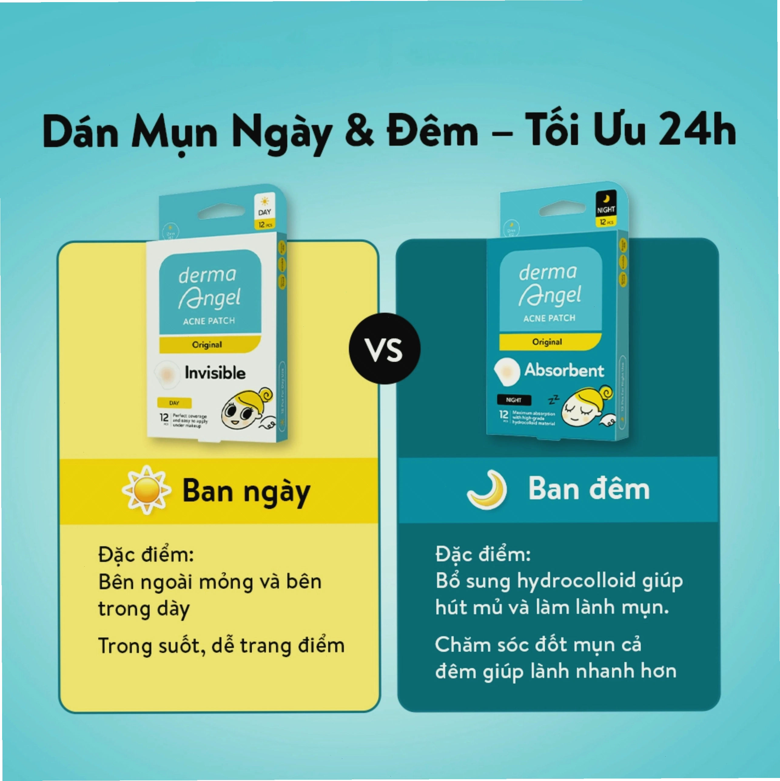 Hướng dẫn sử dụng miếng dán mụn Derma Angel