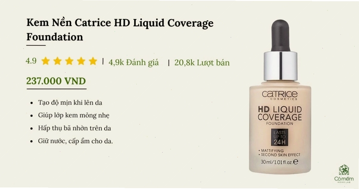 Kem nền Catrice All Matt Plus giá học sinh cho da dầu mụn