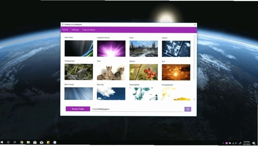 Kho ứng dụng hình nền động trên Microsoft Store