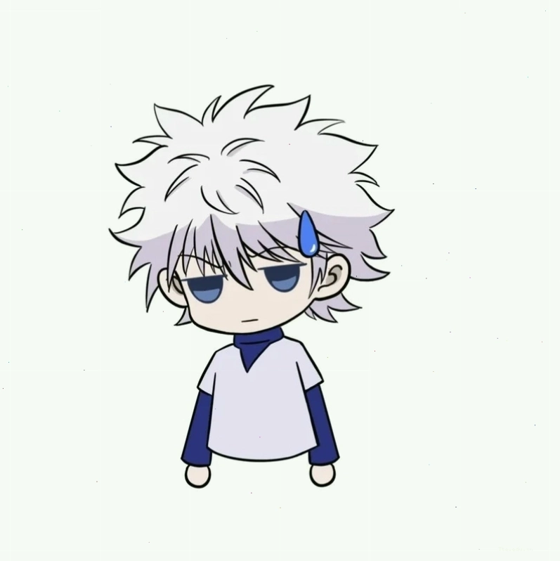 Killua chibi màu nước
