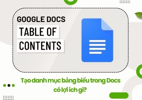 Lợi ích của việc tạo danh mục bảng biểu trong tài liệu