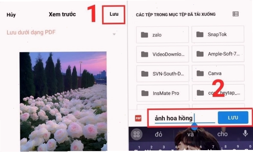 Lưu file PDF được tạo từ Google Photos