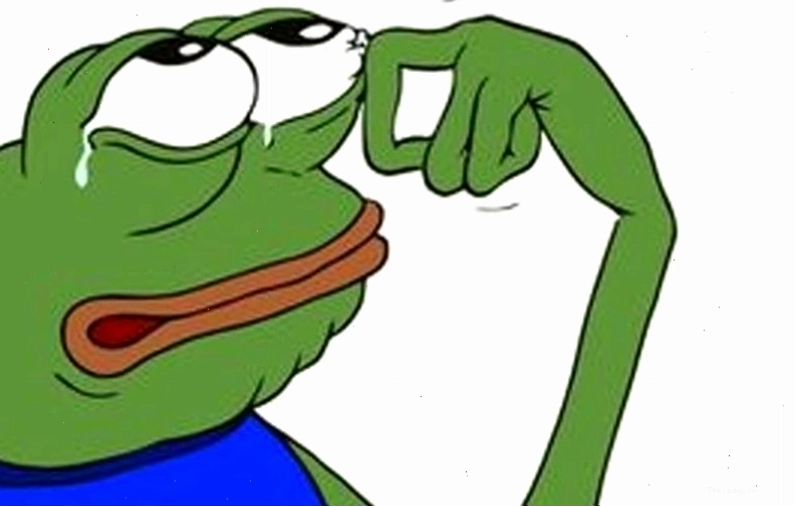 Meme ếch xanh buồn thể hiện sự thất vọng