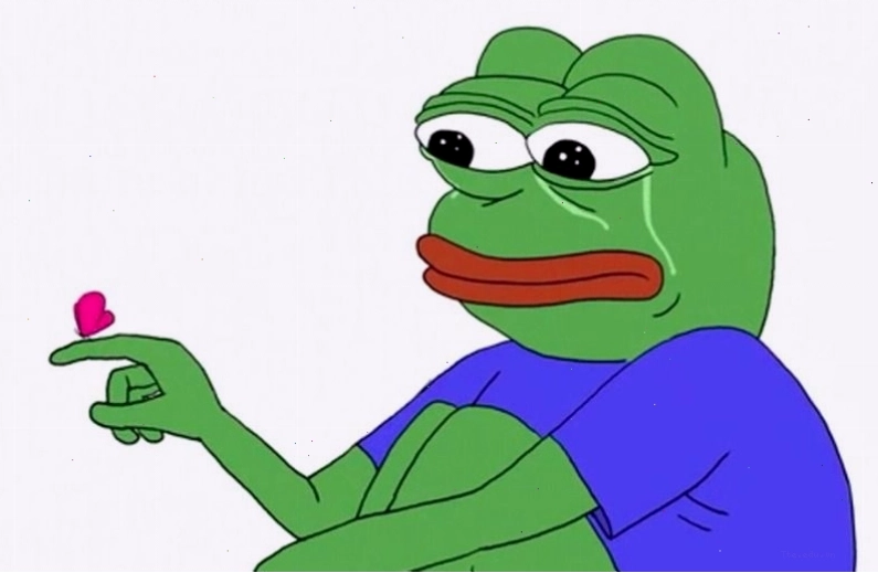 Meme ếch xanh buồn với ánh mắt thể hiện sự thất vọng