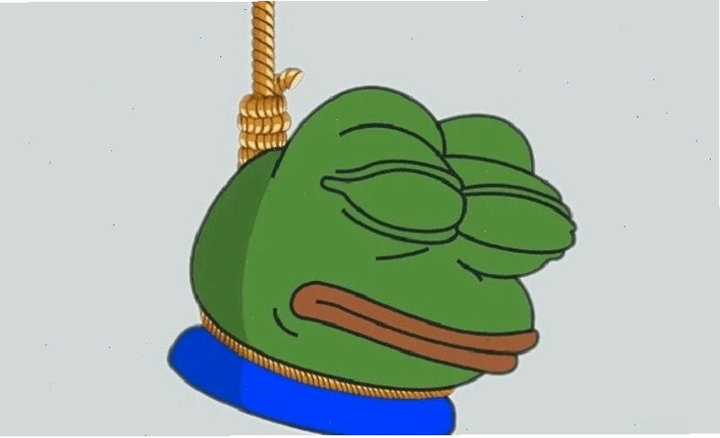 Meme ếch xanh với biểu cảm vui vẻ