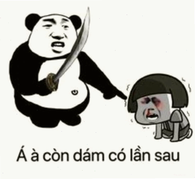 Meme gấu trúc đe dọa