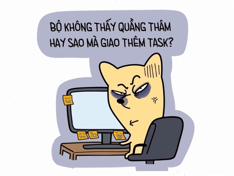 Meme hài hước về việc được giao thêm việc