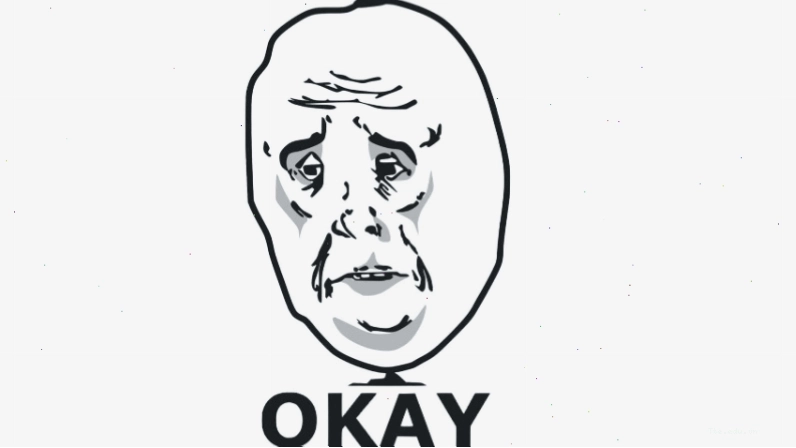 Meme ok khóc thể hiện sự buồn bã nhẹ nhàng