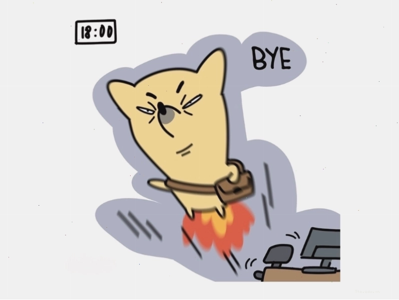 Meme tâm trạng sau 18 giờ làm việc