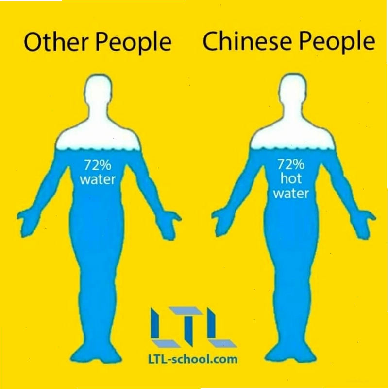 Meme Trung Quốc về nước nóng
