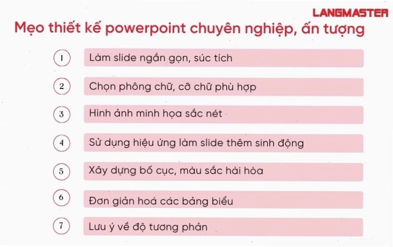 Mẹo thiết kế PowerPoint chuyên nghiệp, ấn tượng