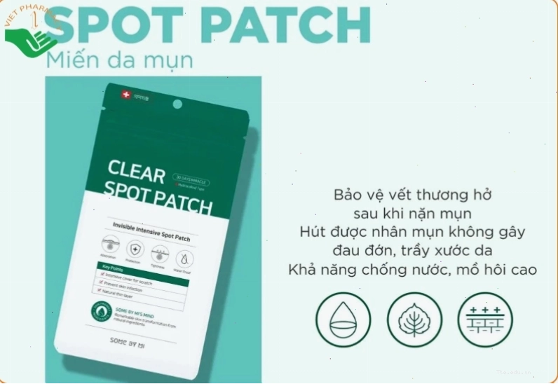 Miếng dán mụn Some By Mi giúp giảm viêm và hút mụn hiệu quả