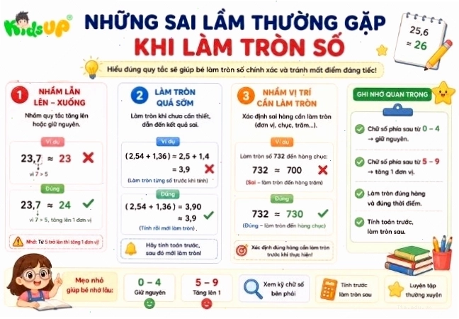 Những sai lầm thường gặp khi làm tròn số và cách khắc phục