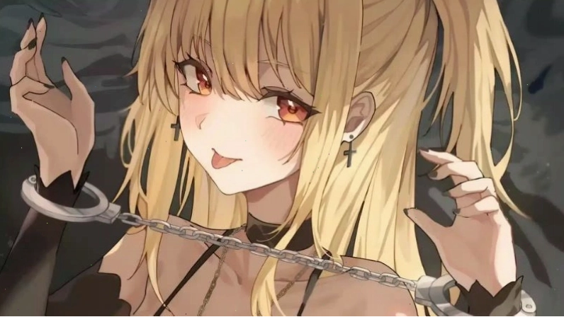 Nữ chiến binh anime với ánh mắt quyết tâm và trang phục chiến đấu ấn tượng