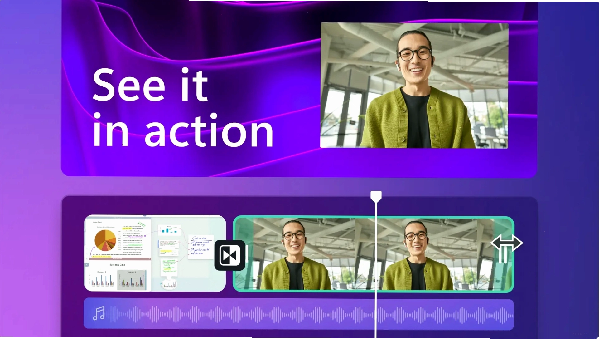 Quá trình biên tập video thuyết trình trên Clipchamp