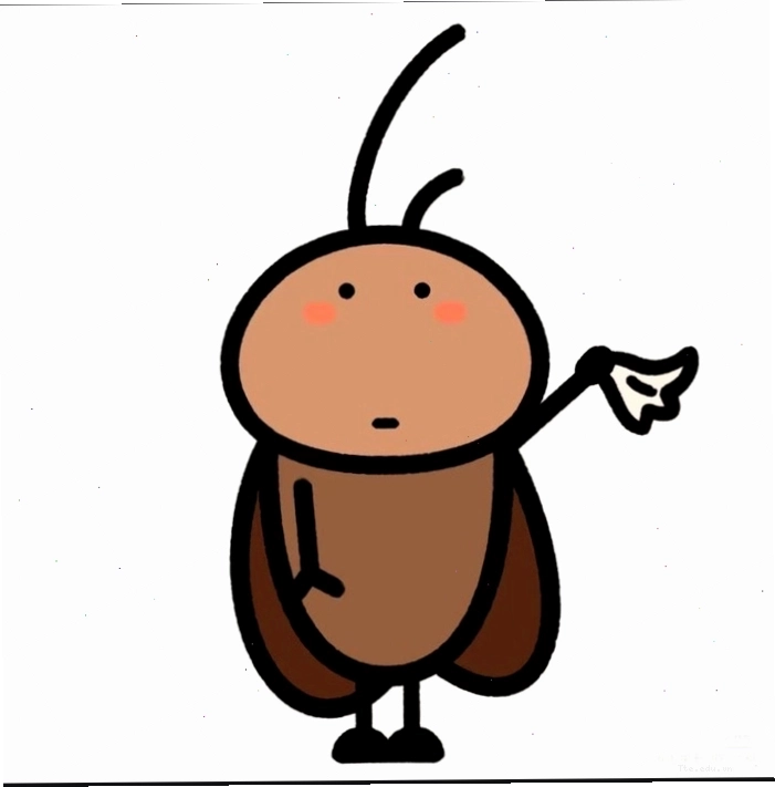 Sticker con gián cute với biểu cảm hài hước