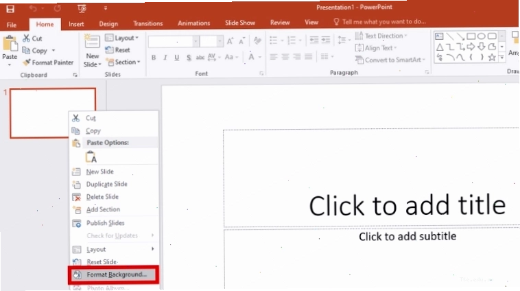 Sử dụng hình nền có sẵn trong thư viện PowerPoint