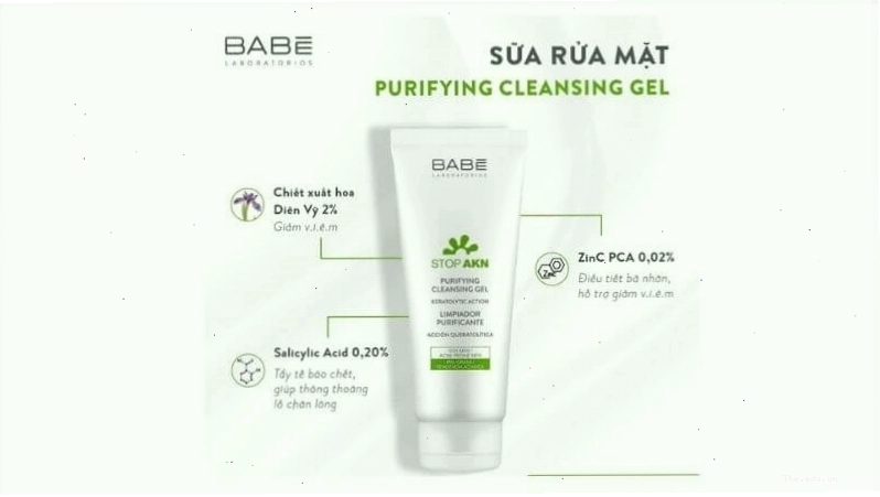 Sữa rửa mặt BABE Stop Akn Purifying Cleansing Gel
