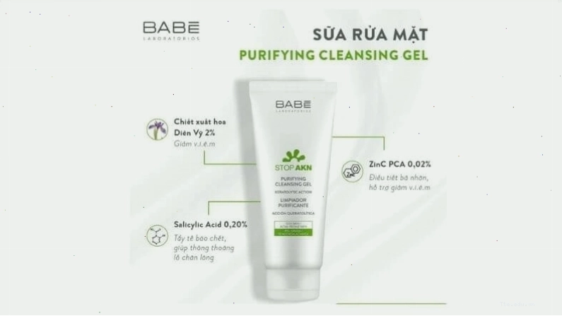 Sữa rửa mặt BABE Stop Akn Purifying Cleansing Gel