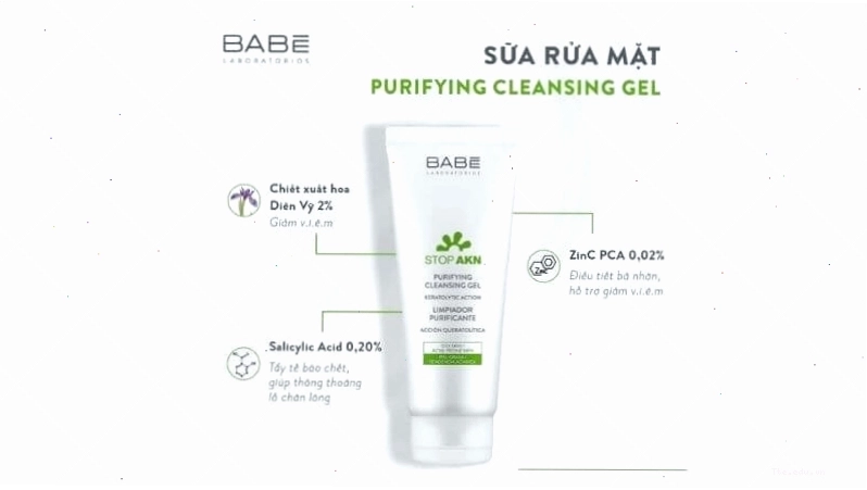 Sữa rửa mặt BABE Stop Akn Purifying Cleansing Gel
