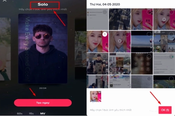 Tạo video TikTok bằng một hình ảnh