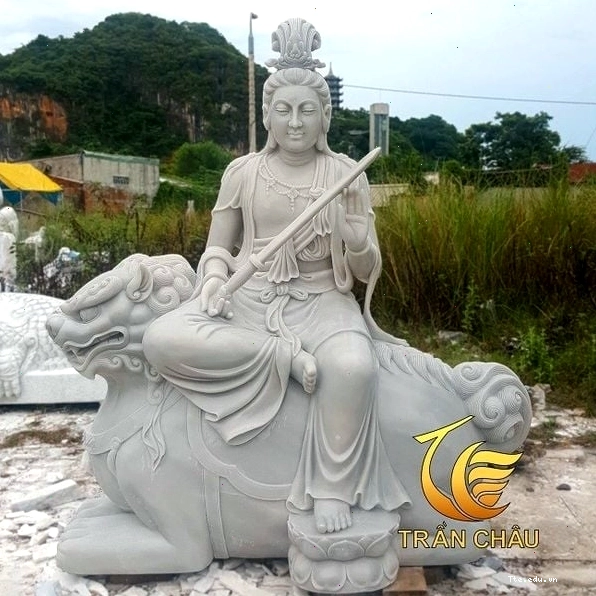 Tượng Phật Văn Thù Sư Lợi Bồ Tát bằng đá