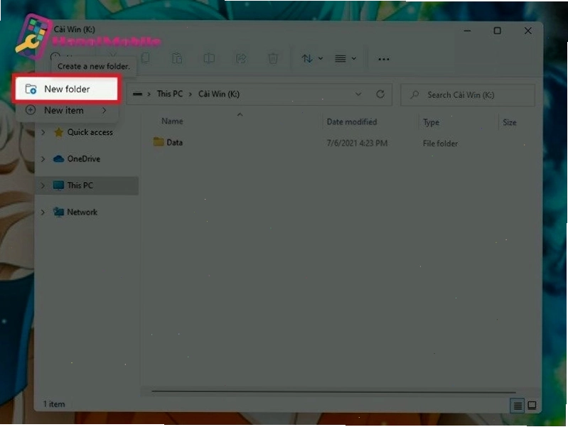 Tùy chọn tạo file mới trong Excel