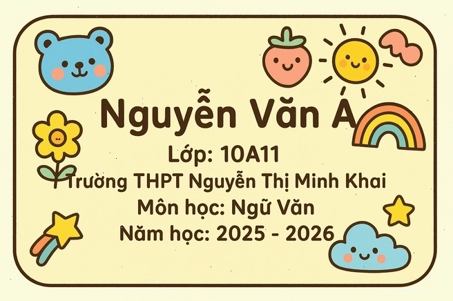 Ví dụ logo lớp hoàn chỉnh sau khi tạo