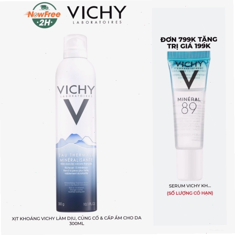 Xịt khoáng Vichy cung cấp khoáng chất thiết yếu cho da dầu mụn