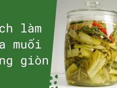 Cách làm dưa muối vàng giòn nhanh ăn là ghiền ngay