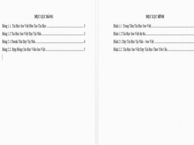 Cách Làm Mục Lục Hình Ảnh Trong Word Chi Tiết 2026