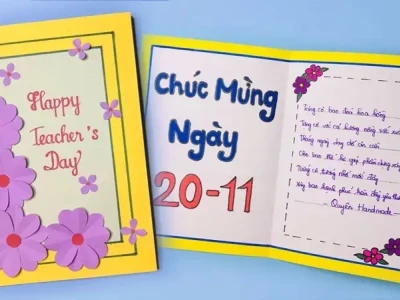 Cách làm thiệp 20 tháng 11 đẹp mắt gửi gắm tình cảm thầy cô